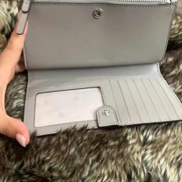 Kate Spade Pewter Grey Wallet-NWOT - Picture 12 of 12